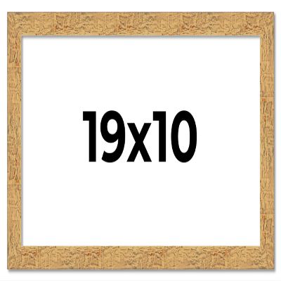 19x10 Frame Beige Shabby Chic Solid Wood Picture Frame | 1.25 Inch Moulding Width | Interior Frame Depth 0.5 Inches | Mastic Distressed Photo Frame Complete with UV Acrylic, Foam Board Backing &