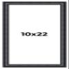 10x22 Frame Black Real Wood Picture Frame Width 1.25 Inches | Interior Frame Depth 0.5 Inches | Garrin Black Traditional Photo Frame Complete with UV Acrylic, Foam Board Backing & Hanging Hardware view 1