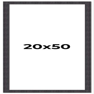 20x50 Frame Brown Rustic Solid Wood Picture Frame 1.5 Inches Wide | Interior Frame Depth 0.5 Inches | Sonoma Frame Complete with UV Acrylic Plexiglass, Foam Board Backing & Hanging Hardware