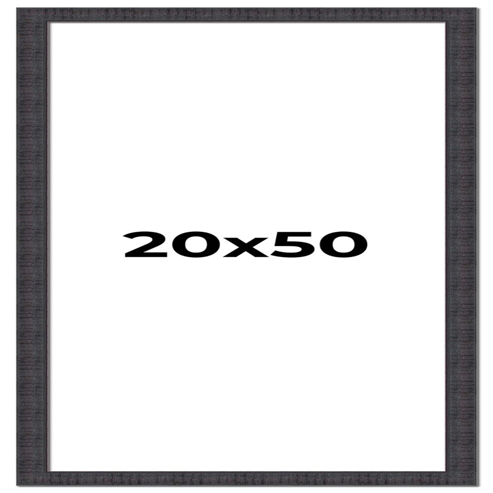 20x50 Frame Brown Rustic Solid Wood Picture Frame 1.5 Inches Wide | Interior Frame Depth 0.5 Inches | Sonoma Frame Complete with UV Acrylic Plexiglass, Foam Board Backing & Hanging Hardware