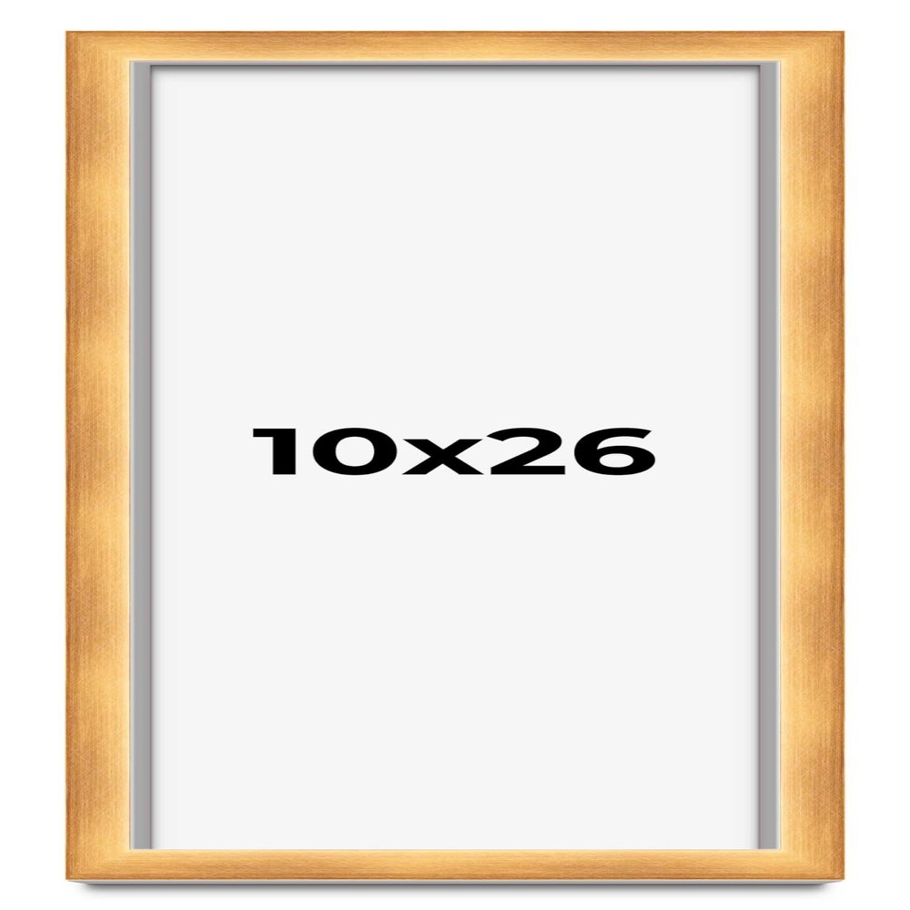 10x26 Shadow Box Bronze Cross-Brushed Display Frame | 1.625 Inches Deep Solid Wood | UV Resistant Acrylic Plexiglass Front, Acid Free Backing and Hanging Hardware Included