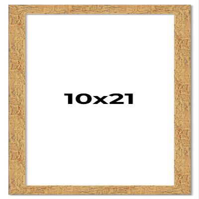 10x21 Frame Beige Shabby Chic Solid Wood Picture Frame | 1.25 Inch Moulding Width | Interior Frame Depth 0.5 Inches | Mastic Distressed Photo Frame Complete with UV Acrylic, Foam Board Backing &