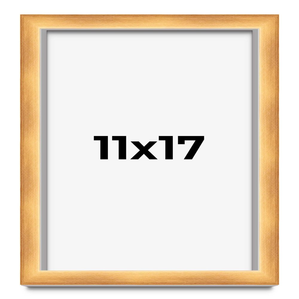 11x17 Shadow Box Bronze Cross-Brushed Display Frame | 1.625 Inches Deep Solid Wood | UV Resistant Acrylic Plexiglass Front, Acid Free Backing and Hanging Hardware Included