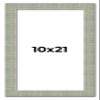 10x21 Frame Green Desert Pear Solid Wood Picture Frame | 1.625 Inch Moulding Width | Interior Frame Depth 0.5 Inches | Sonoma Distressed Photo Frame Complete with UV Acrylic Plexiglass, Foam Board view 1