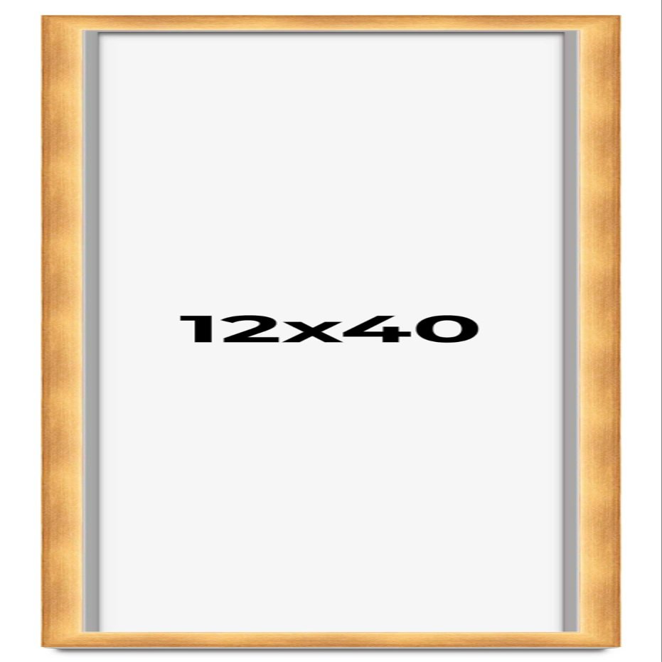 12x40 Shadow Box Bronze Cross-Brushed Display Frame | 1.625 Inches Deep Solid Wood | UV Resistant Acrylic Plexiglass Front, Acid Free Backing and Hanging Hardware Included