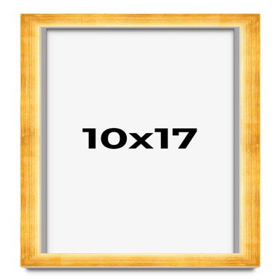10x17 Shadow Box Gold Solid Wood Display Frame | 1.625 Inch Deep | 1 Inch Moulding Width | UV Resistant Acrylic Plexiglass, Acid Free Foam Board Backing and Hanging Hardware | Gilbert