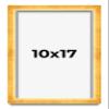 10x17 Shadow Box Gold Solid Wood Display Frame | 1.625 Inch Deep | 1 Inch Moulding Width | UV Resistant Acrylic Plexiglass, Acid Free Foam Board Backing and Hanging Hardware | Gilbert view 1