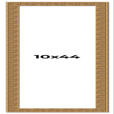 10x44 Frame Black and Gold Distressed Solid Wood Sonoma Picture Frame | 1.625 Inch Moulding Width | with UV Acrylic Plexiglass, Foam Board Backing & Hanging Hardware Included