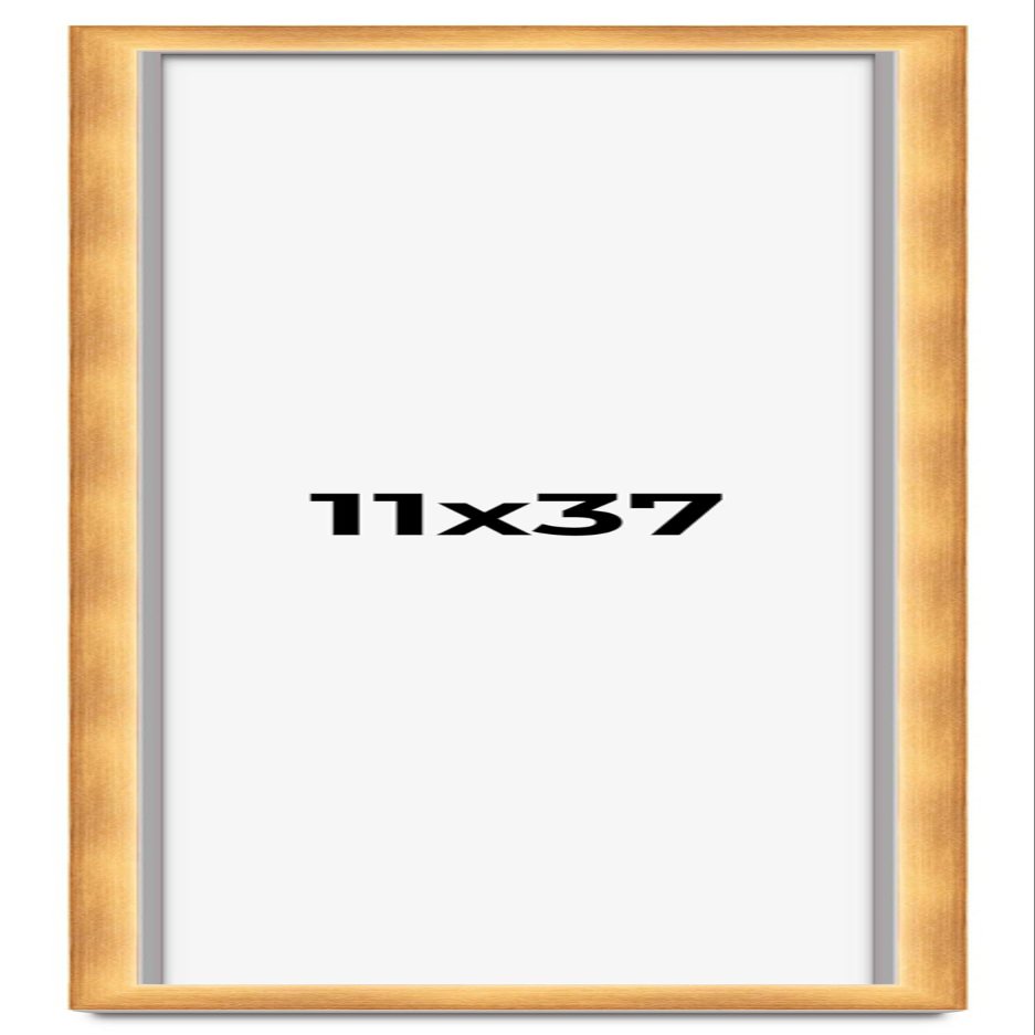 11x37 Shadow Box Bronze Cross-Brushed Display Frame | 1.625 Inches Deep Solid Wood | UV Resistant Acrylic Plexiglass Front, Acid Free Backing and Hanging Hardware Included