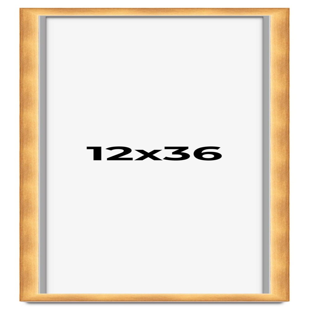 12x36 Shadow Box Bronze Cross-Brushed Display Frame | 1.625 Inches Deep Solid Wood | UV Resistant Acrylic Plexiglass Front, Acid Free Backing and Hanging Hardware Included