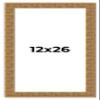 12x26 Frame Black and Gold Distressed Solid Wood Sonoma Picture Frame | 1.625 Inch Moulding Width | with UV Acrylic Plexiglass, Foam Board Backing & Hanging Hardware Included view 1