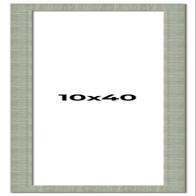 10x40 Frame Green Desert Pear Solid Wood Picture Frame | 1.625 Inch Moulding Width | Interior Frame Depth 0.5 Inches | Sonoma Distressed Photo Frame Complete with UV Acrylic Plexiglass, Foam Board