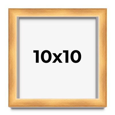 10x10 Shadow Box Bronze Cross-Brushed Display Frame | 1.625 Inches Deep Solid Wood | UV Resistant Acrylic Plexiglass Front, Acid Free Backing and Hanging Hardware Included