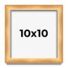10x10 Shadow Box Bronze Cross-Brushed Display Frame | 1.625 Inches Deep Solid Wood | UV Resistant Acrylic Plexiglass Front, Acid Free Backing and Hanging Hardware Included view 1