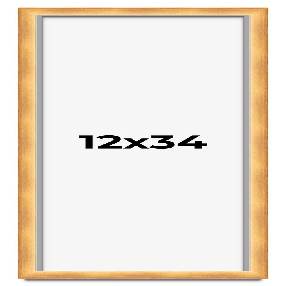 12x34 Shadow Box Bronze Cross-Brushed Display Frame | 1.625 Inches Deep Solid Wood | UV Resistant Acrylic Plexiglass Front, Acid Free Backing and Hanging Hardware Included