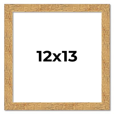 12x13 Frame Beige Shabby Chic Solid Wood Picture Frame | 1.25 Inch Moulding Width | Interior Frame Depth 0.5 Inches | Mastic Distressed Photo Frame Complete with UV Acrylic, Foam Board Backing &