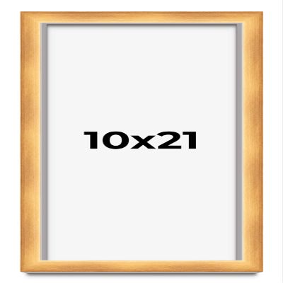 10x21 Shadow Box Bronze Cross-Brushed Display Frame | 1.625 Inches Deep Solid Wood | UV Resistant Acrylic Plexiglass Front, Acid Free Backing and Hanging Hardware Included