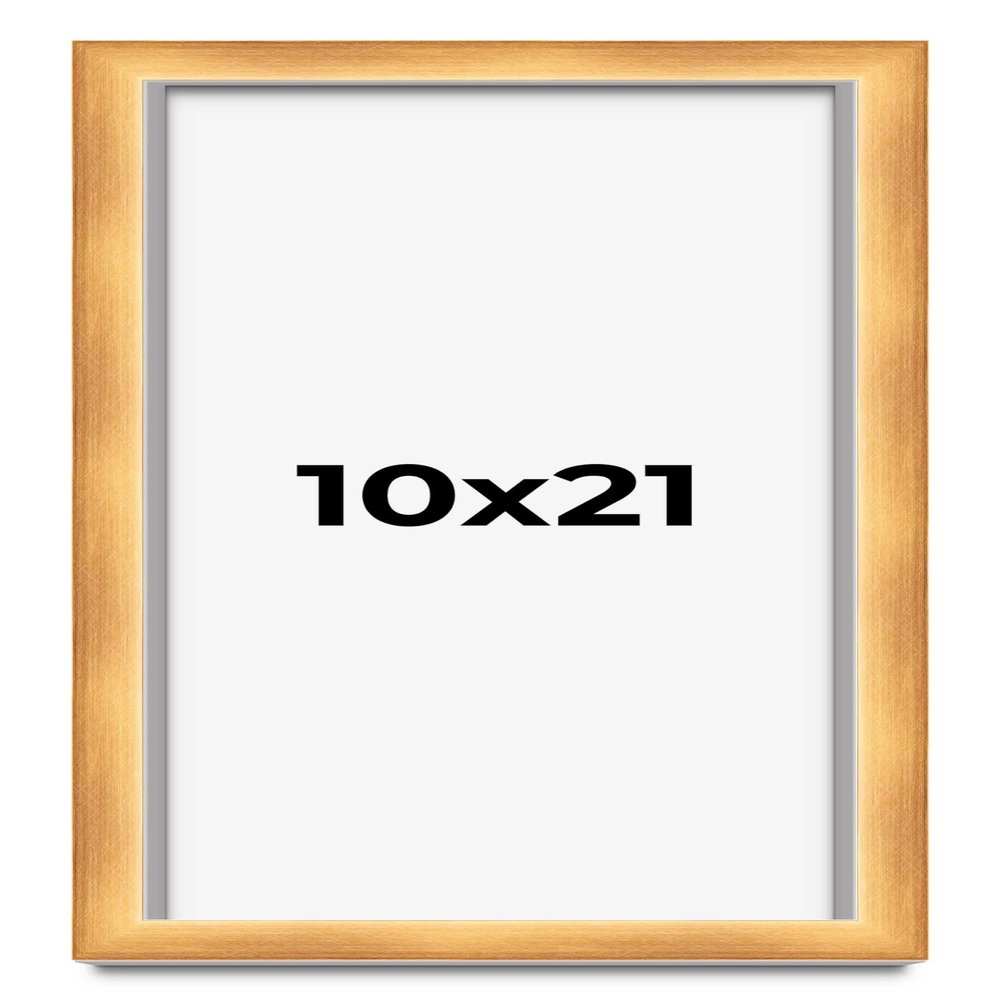 10x21 Shadow Box Bronze Cross-Brushed Display Frame | 1.625 Inches Deep Solid Wood | UV Resistant Acrylic Plexiglass Front, Acid Free Backing and Hanging Hardware Included
