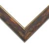 10x17 Frame Dark Brown Oak with Gold Fillet Solid Wood Picture Frame | 1.5 Inch Moulding Width | Garrett Modern Photo Frame Complete with UV Acrylic, Foam Board Backing & Hanging Hardware view 3