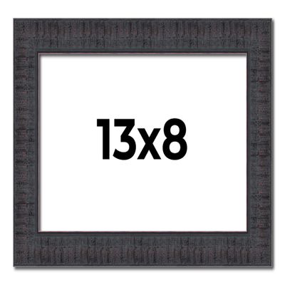 13x8 Frame Brown Rustic Solid Wood Picture Frame 1.5 Inches Wide | Interior Frame Depth 0.5 Inches | Sonoma Frame Complete with UV Acrylic Plexiglass, Foam Board Backing & Hanging Hardware