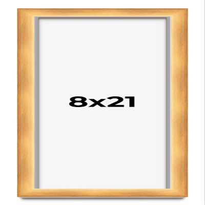 8x21 Shadow Box Bronze Cross-Brushed Display Frame | 1.625 Inches Deep Solid Wood | UV Resistant Acrylic Plexiglass Front, Acid Free Backing and Hanging Hardware Included
