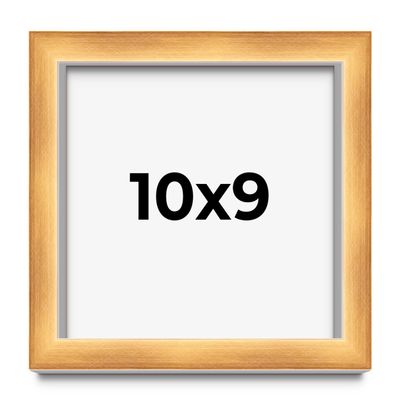 10x9 Shadow Box Bronze Cross-Brushed Display Frame | 1.625 Inches Deep Solid Wood | UV Resistant Acrylic Plexiglass Front, Acid Free Backing and Hanging Hardware Included