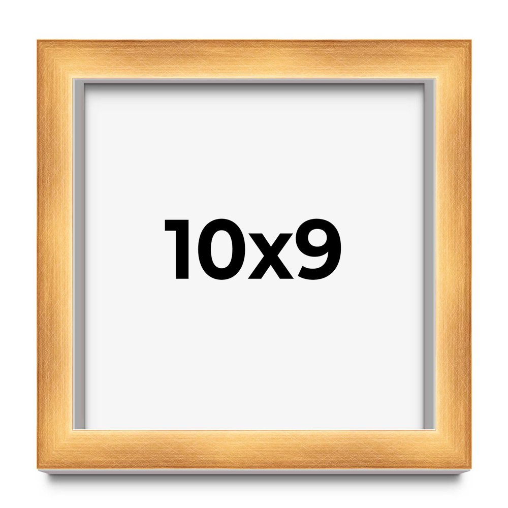 10x9 Shadow Box Bronze Cross-Brushed Display Frame | 1.625 Inches Deep Solid Wood | UV Resistant Acrylic Plexiglass Front, Acid Free Backing and Hanging Hardware Included