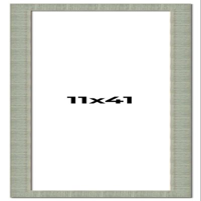 11x41 Frame Green Desert Pear Solid Wood Picture Frame | 1.625 Inch Moulding Width | Interior Frame Depth 0.5 Inches | Sonoma Distressed Photo Frame Complete with UV Acrylic Plexiglass, Foam Board