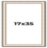 17x35 Frame Gold Silver Plein Aire 2" Inch Wide Moulding Solid Wood Picture Frame | Modena Collection | Complete with UV Acrylic Plexiglass, Foam Board Backing & Hanging Hardware view 1