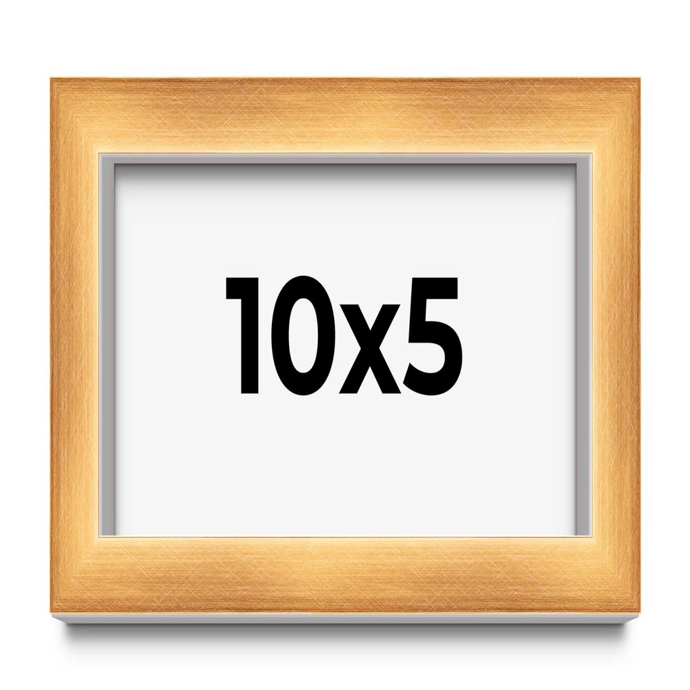 10x5 Shadow Box Bronze Cross-Brushed Display Frame | 1.625 Inches Deep Solid Wood | UV Resistant Acrylic Plexiglass Front, Acid Free Backing and Hanging Hardware Included