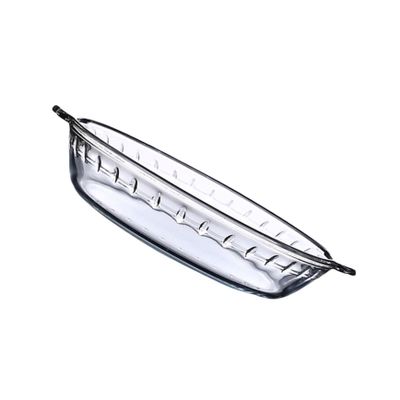 1pc Baking Tray Bakeware Rice Enamel Roasting Tin Baking Pan Dish Glass Tray with Rack Dinnerware White Tempered Glass