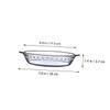 1pc Baking Tray Bakeware Rice Enamel Roasting Tin Baking Pan Dish Glass Tray with Rack Dinnerware White Tempered Glass view 2