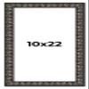 10x22 Frame Black-Brown Medieval Solid Wood Picture Frame | 1.5 Inch Moulding Width | Gotham Beveled Distressed Frame Complete with UV Acrylic, Foam Board Backing & Hanging Hardware view 1