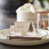 Santa Barbara Design Studio Holiday Placecards Boxed Paper Table Setting Name Cards, 36-Count, Christmas Village Trees view 3