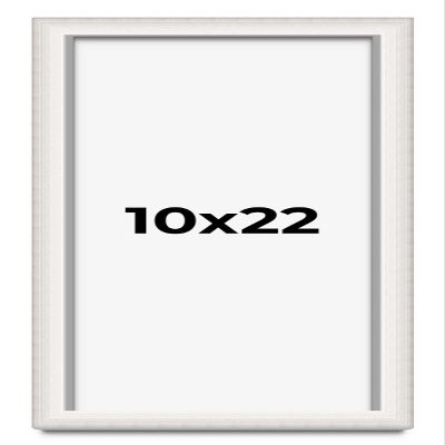 10x22 Shadow Box Silver Brushed Striped Display Frame | 1.625 Inches Deep | 1 Inch Moulding Width | Solid Wood | UV Resistant Acrylic Plexiglass, Acid Free Foamboard Backing and Hanging Hardware
