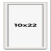 10x22 Shadow Box Silver Brushed Striped Display Frame | 1.625 Inches Deep | 1 Inch Moulding Width | Solid Wood | UV Resistant Acrylic Plexiglass, Acid Free Foamboard Backing and Hanging Hardware view 1