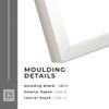 10x22 Shadow Box Silver Brushed Striped Display Frame | 1.625 Inches Deep | 1 Inch Moulding Width | Solid Wood | UV Resistant Acrylic Plexiglass, Acid Free Foamboard Backing and Hanging Hardware view 2
