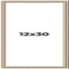 12x30 Frame Silver Real Wood Picture Frame Width 0.75 Inches | Interior Frame Depth 0.5 Inches | Liscio Argeto Traditional Photo Frame Complete with UV Acrylic, Foam Board Backing & Hanging Hardware view 1