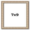 7x9 Frame Silver Real Wood Picture Frame Width 0.75 Inches | Interior Frame Depth 0.5 Inches | Liscio Argeto Traditional Photo Frame Complete with UV Acrylic, Foam Board Backing & Hanging Hardware view 1