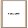 10x27 Frame Silver Real Wood Picture Frame Width 0.75 Inches | Interior Frame Depth 0.5 Inches | Liscio Argeto Traditional Photo Frame Complete with UV Acrylic, Foam Board Backing & Hanging Hardware view 1