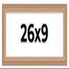 26x9 Frame Charleston Honey Brown Solid Wood Picture Frame Width 1.75 Inches | Interior Depth 0.5 Inches | Charleston Honey Frame Complete with UV Acrylic, Foam Board Backing & Hanging Hardware view 1