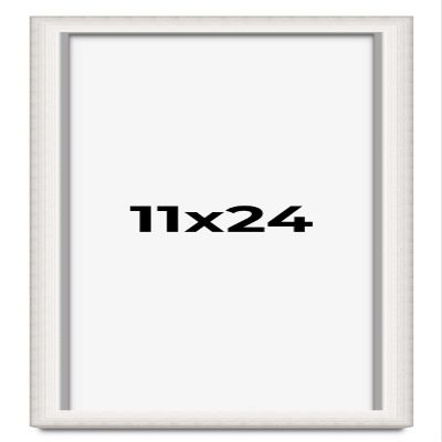 11x24 Shadow Box Silver Brushed Striped Display Frame | 1.625 Inches Deep | 1 Inch Moulding Width | Solid Wood | UV Resistant Acrylic Plexiglass, Acid Free Foamboard Backing and Hanging Hardware