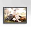 11x14 Frame Black Real Wood Picture Frame Width 1 Inches | Interior Frame Depth 1 Inches | Black Pearl Distressed Photo Frame Complete with UV Acrylic, Foam Board Backing & Hanging Hardware view 4