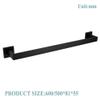 Matte Black Bathroom Accessories Hardware Set Towel Bar Rail Towel Rack Hook Soap Dish Toilet Brush Holder,Single Towel Bar view 2