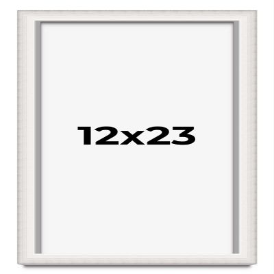 12x23 Shadow Box Silver Brushed Striped Display Frame | 1.625 Inches Deep | 1 Inch Moulding Width | Solid Wood | UV Resistant Acrylic Plexiglass, Acid Free Foamboard Backing and Hanging Hardware