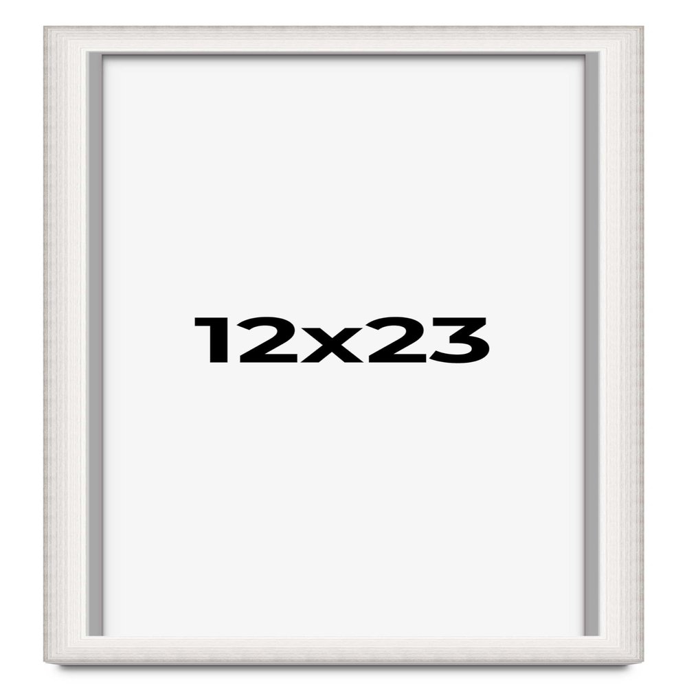 12x23 Shadow Box Silver Brushed Striped Display Frame | 1.625 Inches Deep | 1 Inch Moulding Width | Solid Wood | UV Resistant Acrylic Plexiglass, Acid Free Foamboard Backing and Hanging Hardware