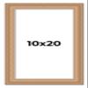 10x20 Frame Charleston Honey Brown Solid Wood Picture Frame Width 1.75 Inches | Interior Depth 0.5 Inches | Charleston Honey Frame Complete with UV Acrylic, Foam Board Backing & Hanging Hardware view 1