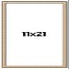 11x21 Frame Silver Real Wood Picture Frame Width 0.75 Inches | Interior Frame Depth 0.5 Inches | Liscio Argeto Traditional Photo Frame Complete with UV Acrylic, Foam Board Backing & Hanging Hardware view 1