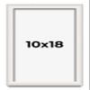 10x18 Shadow Box Silver Brushed Striped Display Frame | 1.625 Inches Deep | 1 Inch Moulding Width | Solid Wood | UV Resistant Acrylic Plexiglass, Acid Free Foamboard Backing and Hanging Hardware view 1