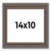 14x10 Frame Black Feather Payton Ornate Solid Wood Picture Frame Width 1.75 Inches | Interior Depth 0.5 Inches | Payton Ornate Photo Frame Complete with UV Acrylic, Foam Backing & Hanging Hardware view 1